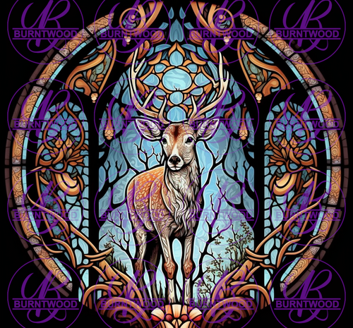 Stained Glass Deer 20/30oz Wrap 6185