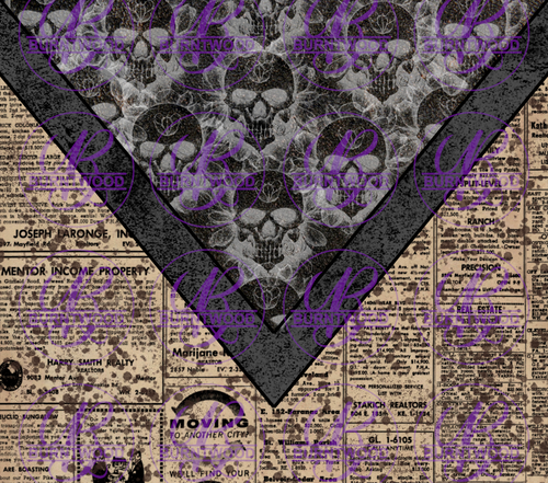 Newspaper Skulls V Split  20/30oz Wrap 7791