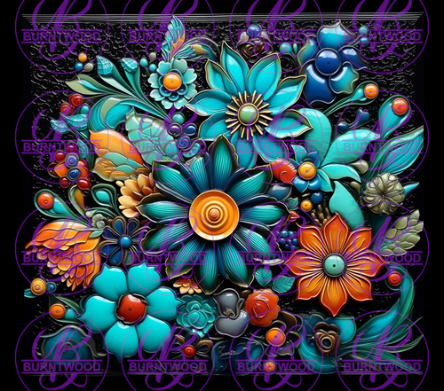 3D floral 8009