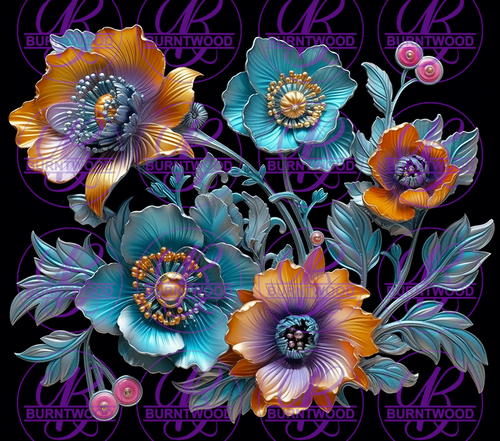 3D Floral 8008