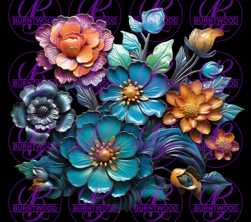 3D Floral 8007