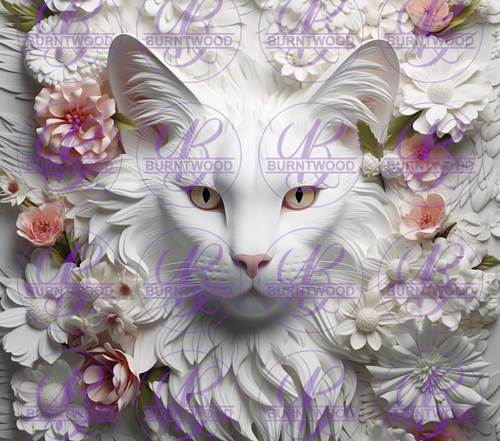 3D Floral Cat 7956