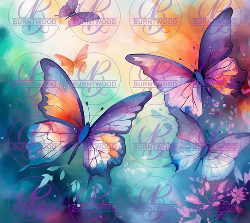 Water Color Butterflies 7780