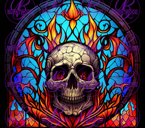 Stained Glass Skull 7687
