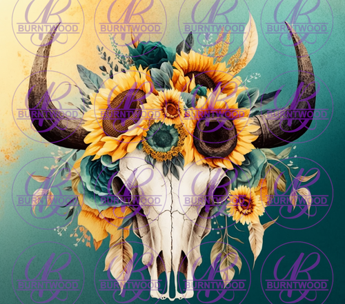 Floral Cow Skull 7670