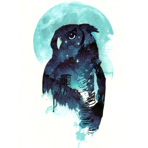 Owl 033, 6" x 8.25"
