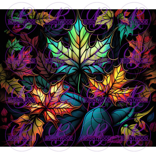 Stained Glass Leaves 8612