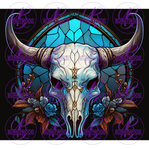 Stained Glass Longhorn 8572