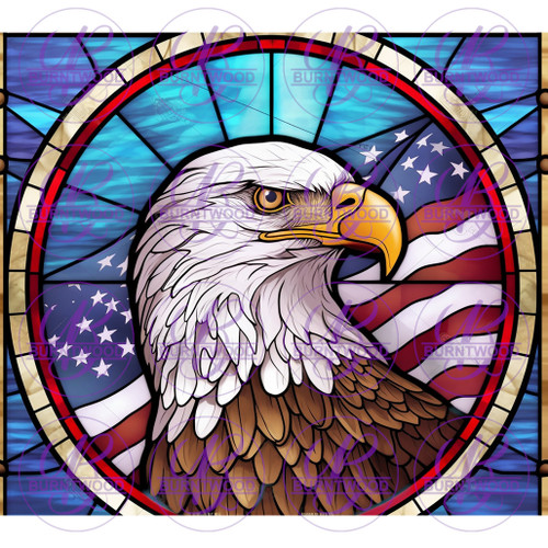 Stained Glass Eagle 8554