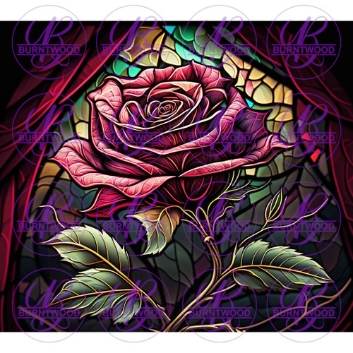 Stained Glass Rose 8566