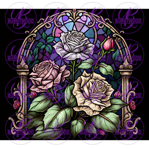 Stained Glass Roses 8565