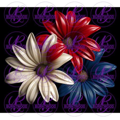 Red, White and Blue flowers 8338