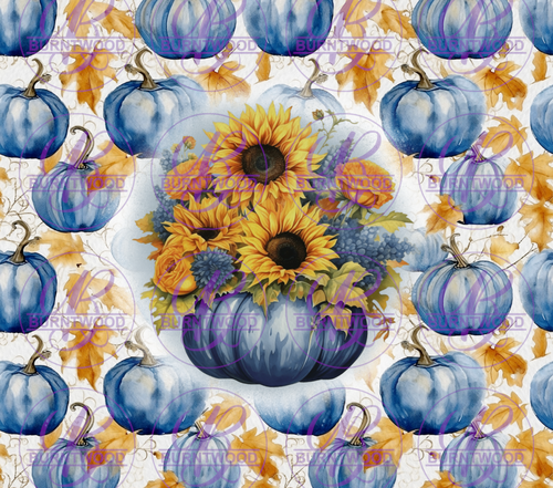 Floral Pumpkin Blue 9679