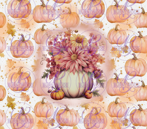 Floral Pumpkins Pink 9683