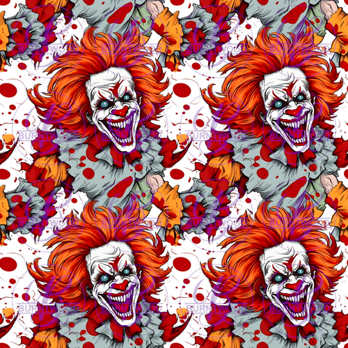 Digital - Creepy Clowns Seamless 8138