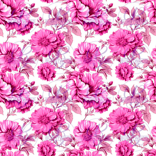 Digital - Pink Floral Seamless 8682
