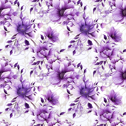 Digital - Purple Floral Seamless 8685