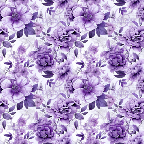 Digital - Purple Floral Seamless 8686