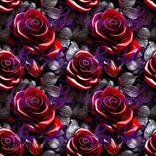 Digital - Goth Roses Seamless 9796