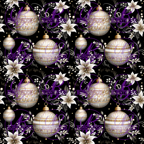 Black Christmas Decorations Seamless 9722