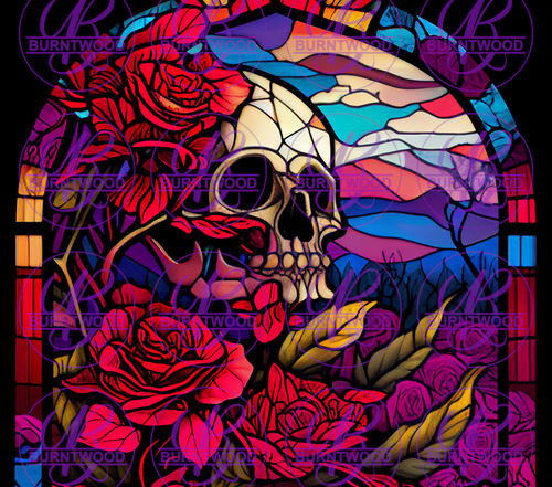 Stained Glass Skull 7669
