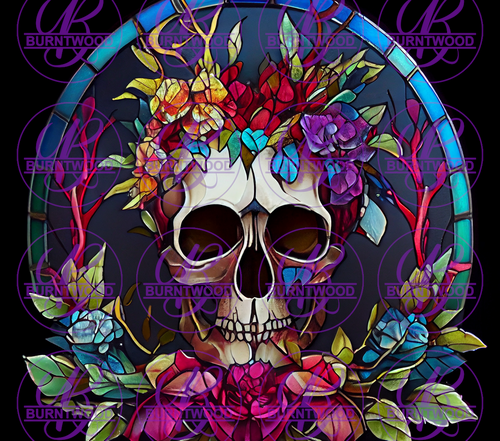 Stained Glass Skull 7659