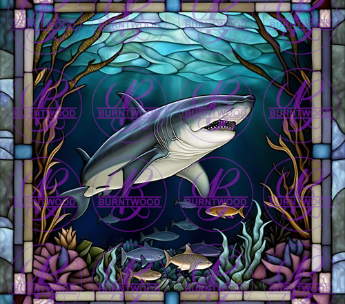 Stained Glass Shark 6396