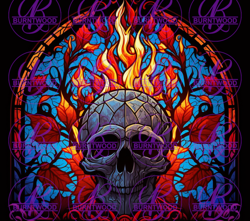 Stained Glass Skull 7686