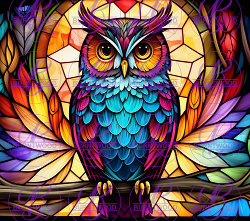 Stained Glass Owl 7514