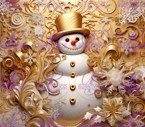 Gold Snowman 9828