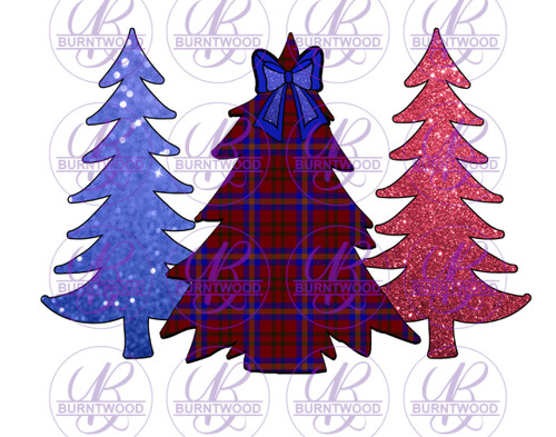 Blue and Red Plaid Trees 1953