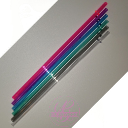 Clear Colored Straw 10.5"