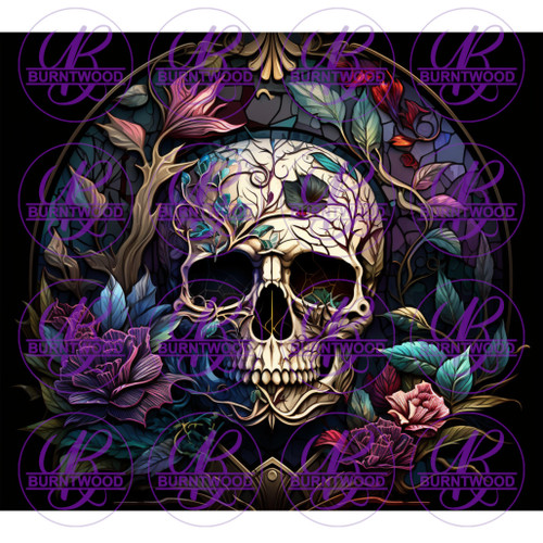 Stained Glass Skull 8576