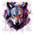 DTF - Color Splash Wolf 1558
