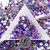 Glass Flatback Rhinestone - New Coating Purple