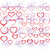 Hearts (~1"-1.7") Decal Set 0004 (11"x"8.5) 0005