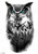 Temporary Tattoo, TH-135X, Owl 135X, 6" x 8.25"