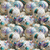 Digital - Teal and Gold Decorative Beads Seamless 9755