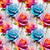 Digital - Drippy Roses Seamless 9783