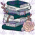 DTF - Floral Book Stack 0128