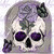 DTF - Purple Rose Skull 0264