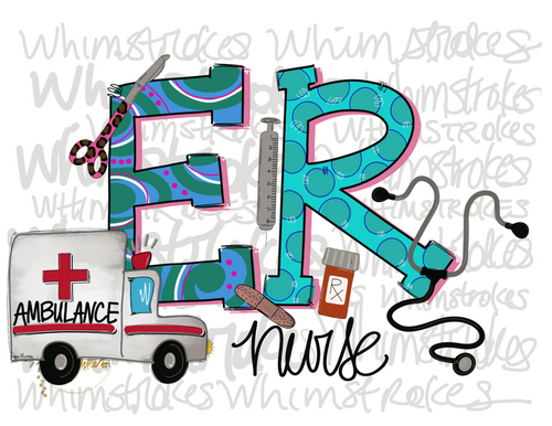 ER nurse
Nurse
Emergency
Whimstrokes
Sublimation
Digital download