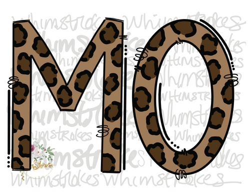 MO leopard
MO
Missouri
Sublimation 
Digital download 
Whimstrokes