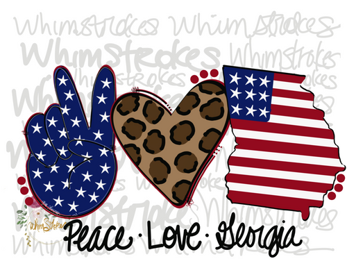 Peace love Georgia
Whimstrokes 
Digital download
Georgia