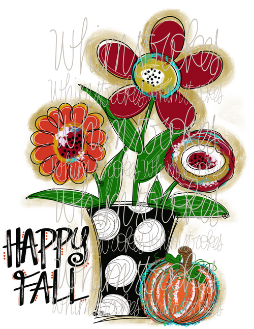 Flowers and pumpkins
Whimstrokes 
Digital download 
Fall