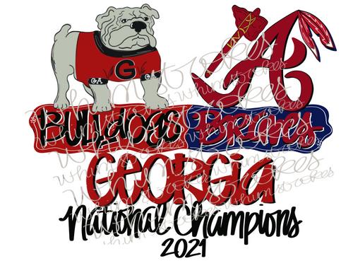 Whimstrokes 
Georgia
Ga bulldogs Braves
Atlanta Braves
National champions
Digital design