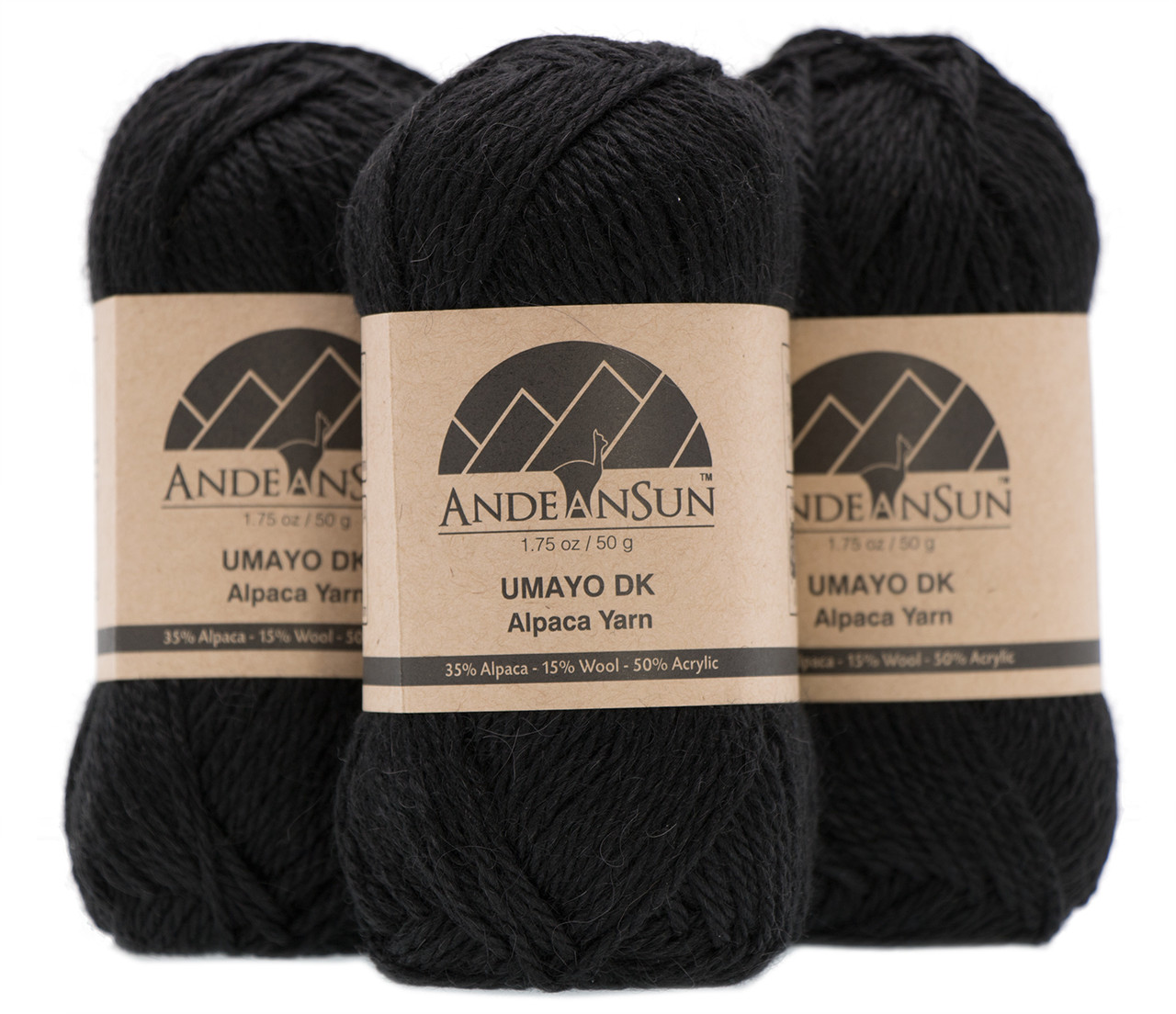 AndeanSun 100% baby alpaca yarn (weight #3) dk - set of 3 - andeansun -  luxuriously soft for knitting, crocheting - great for baby garmen