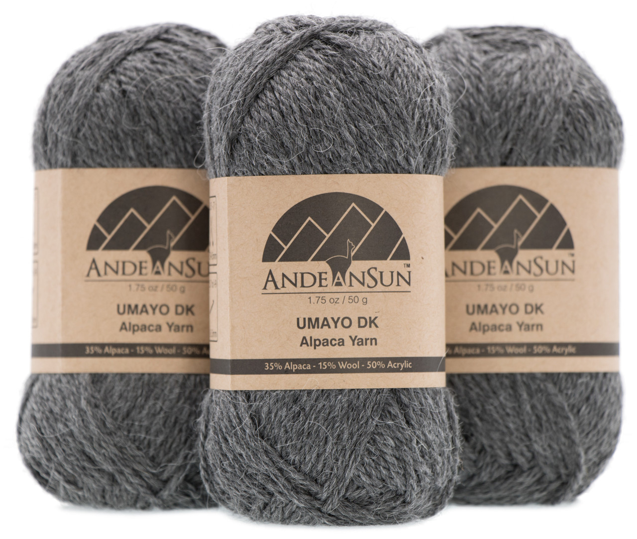 100% Baby Alpaca Yarn Luluy #3 DK - Light Worsted - 328 Yards Total (3  Pack) - AndeanSun Yarns