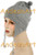 Double Knitted Solid Color Ear Flap Alpaca Hat - Natural Color - 16752204