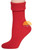 Women's Ribbed Crew Alpaca Socks by AndeanSun - Bright Red - 16711705